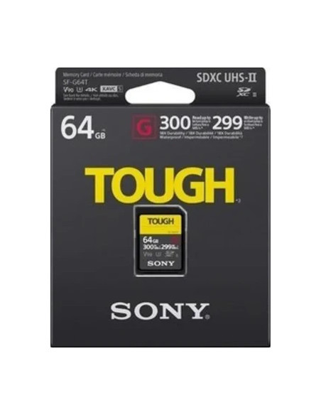 64GB SDXC Tough UHS II U3 R300MB/s W299MB/s 4k V90 IPX68