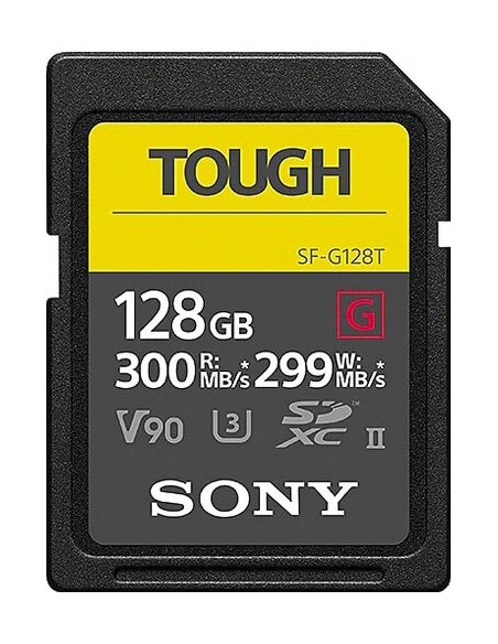 128GB SDXC Tough UHS II U3 R300MB/s W299MB/s 4k V90 IPX68