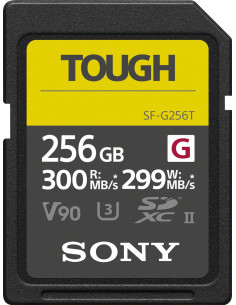 256GB SDXC Tough UHS II U3 R300MB/s W299MB/s 4k V90 IPX68