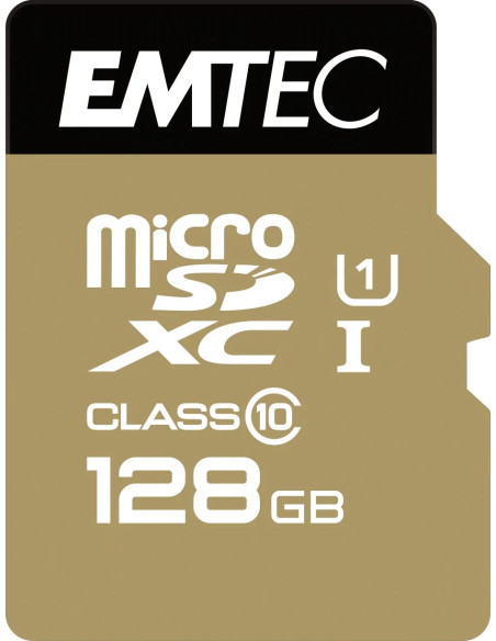128GB Micro SDXC CL.10 Gold Plus U1 + adattatore
