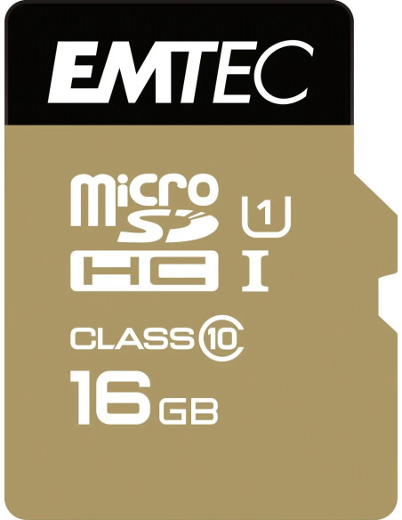 16GB Micro SDHC CL.10 Gold Plus U1 + adattatore