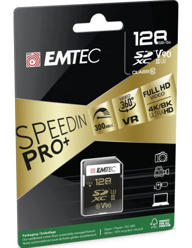 SpeedIN Pro+ 128 GB SDXC UHS-II Classe 10 V90 U3