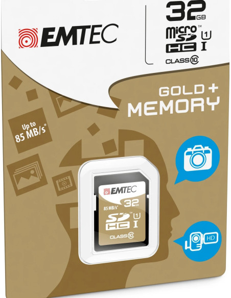 32GB SDHC CL.10 Gold Plus 85Mb/24Mb U1