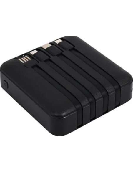 PowerBank Pocket 4C 10000Mah con 4 Cavi di Ricarica Inclusi