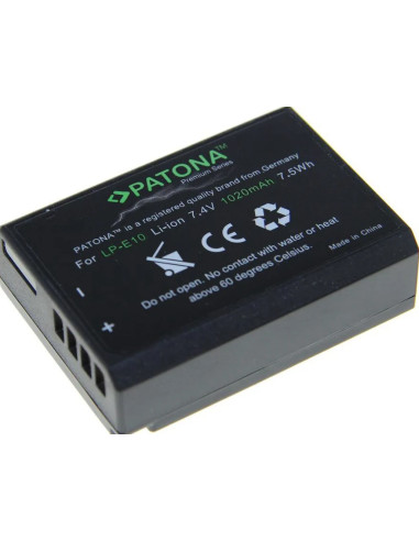LP-E10 Premium 7.4 V 1020 mAh