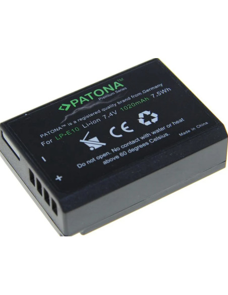 LP-E10 Premium 7.4 V 1020 mAh