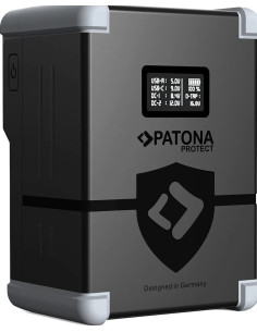 Protect Battery V-Mount Nano V99-PD65 con Display  SB-C PD100W, USB-A, D-Tap, 2x DC-out