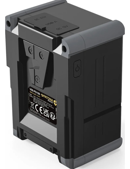 Protect Battery V-Mount Nano V99-PD65 con Display  SB-C PD100W, USB-A, D-Tap, 2x DC-out