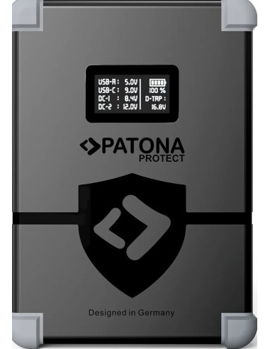 Protect Battery V-Mount Nano V99-PD65 con Display  SB-C PD100W, USB-A, D-Tap, 2x DC-out