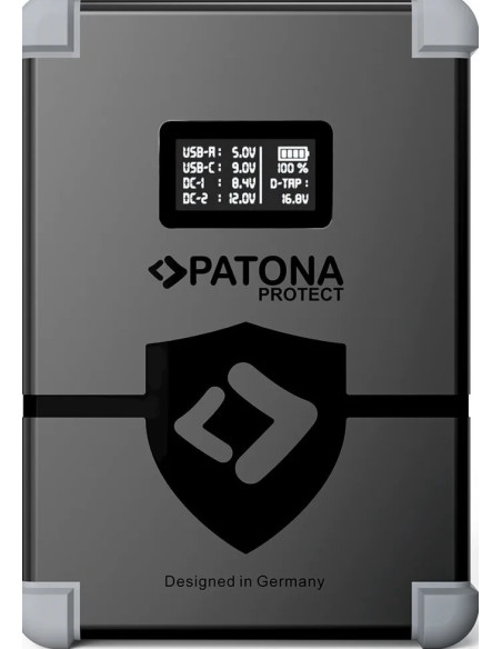 Protect Battery V-Mount Nano V99-PD65 con Display  SB-C PD100W, USB-A, D-Tap, 2x DC-out