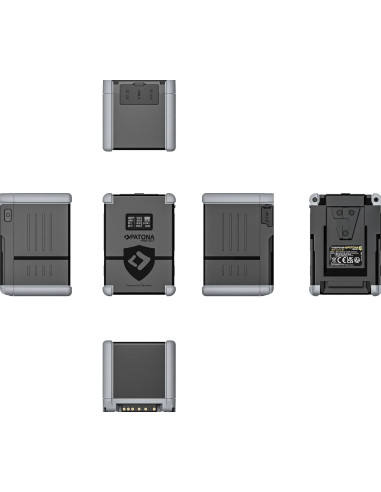 Protect Battery V-Mount Nano V155-PD100 con Display USB-C PD100W, USB-A, D-Tap, 2x DC-out