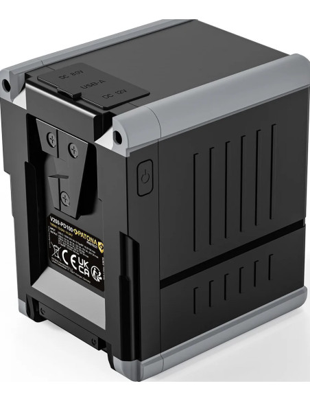 Protect Battery V-Mount Nano V207-PD100 con Display USB-C PD100W, USB-A, D-Tap, 2x DC-out