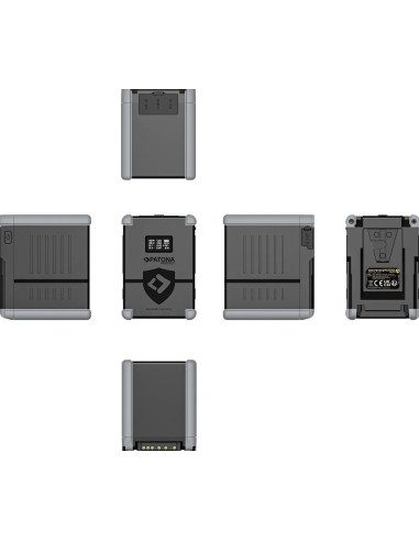 Protect Battery V-Mount Nano V207-PD100 con Display USB-C PD100W, USB-A, D-Tap, 2x DC-out