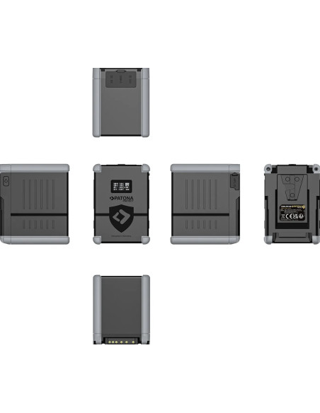 Protect Battery V-Mount Nano V207-PD100 con Display USB-C PD100W, USB-A, D-Tap, 2x DC-out