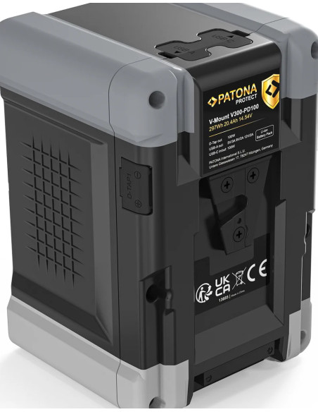 Protect Battery V-Mount 310Wh PD100W Type-C, USB-Output, 2xD-tap