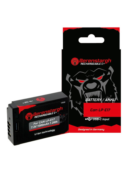 BERENSTARGH BATTERY WITH USB-C INPUT FOR CANON LP-E17
