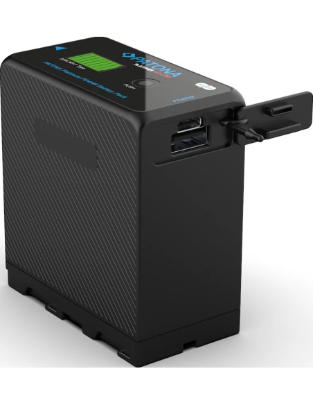 Platinum per Sony NP-F970 10500mAh PD45W 1xUSB-C 1xUSB-A inclusa custodia