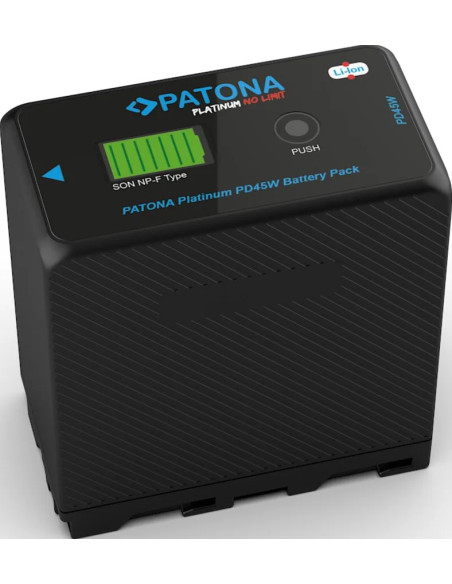 Platinum per Sony NP-F970 10500mAh PD45W 1xUSB-C 1xUSB-A inclusa custodia