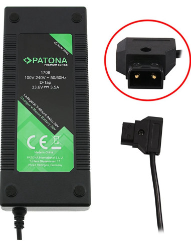 Premium D-Tap Caricabatteria V-Mount 3,5,A for 26V