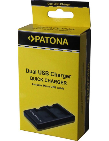 Caricabatterie DUAL USB per Canon Powershot