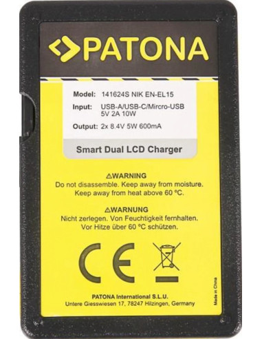 Caricabatteria DUAL USB per EN-EL15