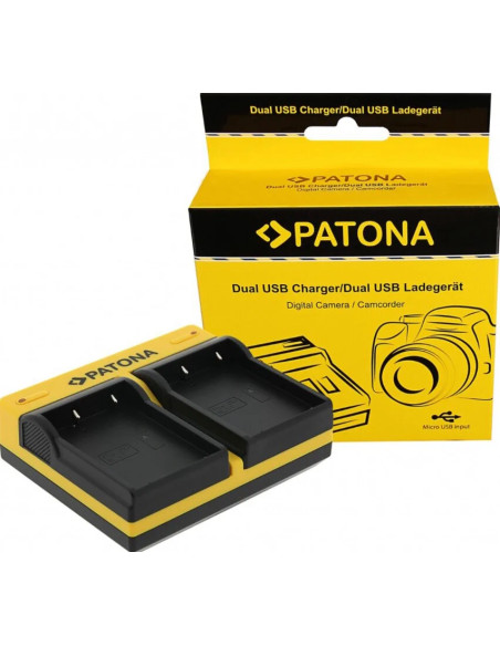 Caricabatteria dual per Olympus BLX-1