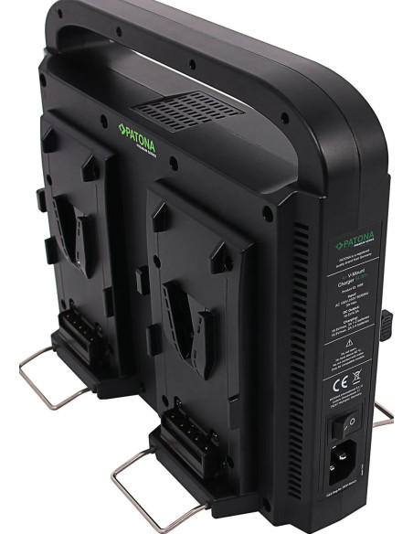Caricabatterie parallelo a 4 vie per batterie V-Моunt con funzione di alimentazione con Cavo XLR a 4 pin