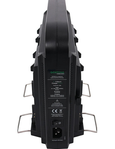 Caricabatterie parallelo a 4 vie per batterie V-Моunt con funzione di alimentazione con Cavo XLR a 4 pin