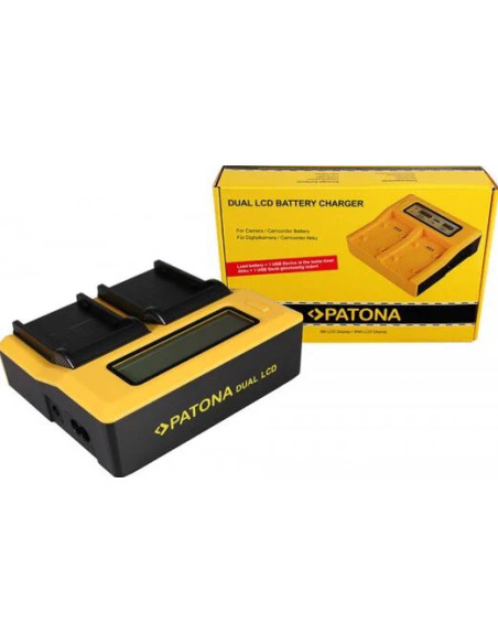 Caricabatteria LCD USB doppio per Canon BP-911
