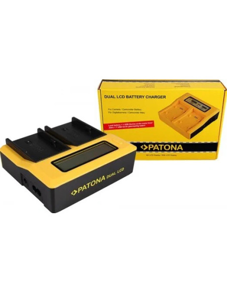 Caricabatteria LCD USB doppio per Sony BP-U30 BP-U60 BP-U90