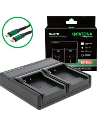 Carica Batterie Premium Dual PD Performance per Sony BP-U60 USB Ingresso/Uscita