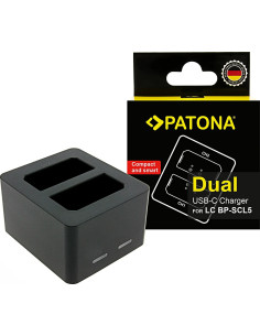 Doppio caricabatteria per Leica M10 M10P M10R 24003 BP-SCL5 incluso cavo USB-C