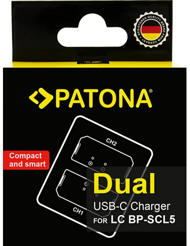 Doppio caricabatteria per Leica M10 M10P M10R 24003 BP-SCL5 incluso cavo USB-C