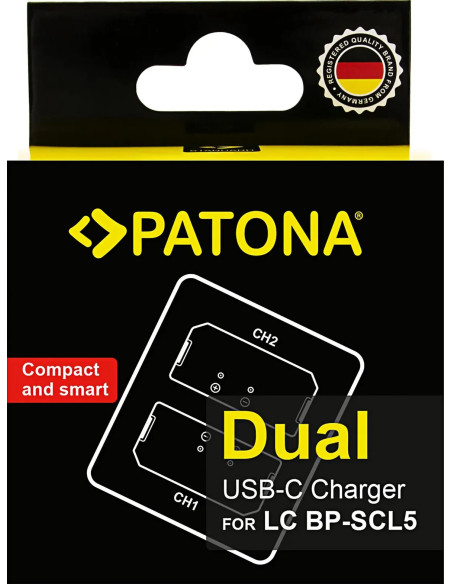 Doppio caricabatteria per Leica M10 M10P M10R 24003 BP-SCL5 incluso cavo USB-C