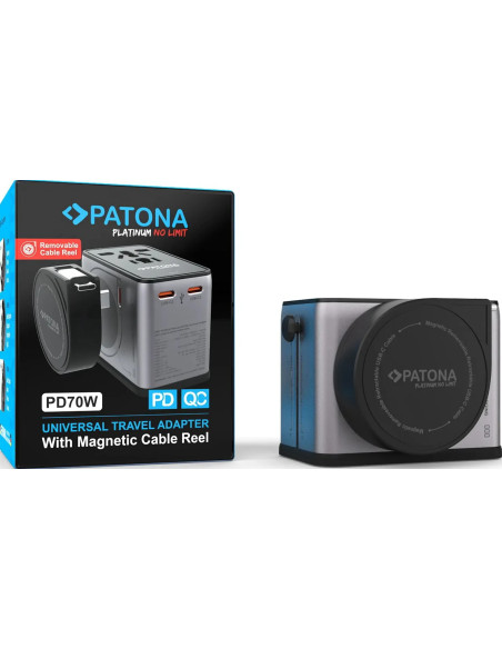 Platinum PD70W Adattatore universale con cavo magnetico 3x USB-C 1xUSB-A