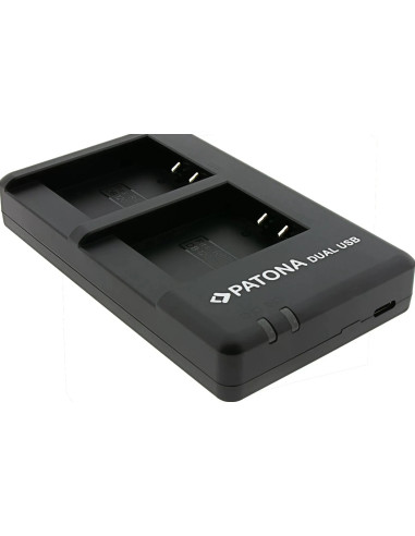 Caricabatterie doppio per Ricoh DB-120 GR IV incl. cavo USB-C