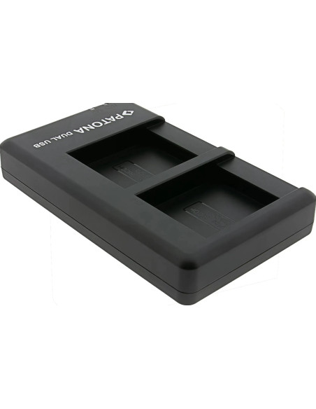 Caricabatterie doppio per Ricoh DB-120 GR IV incl. cavo USB-C