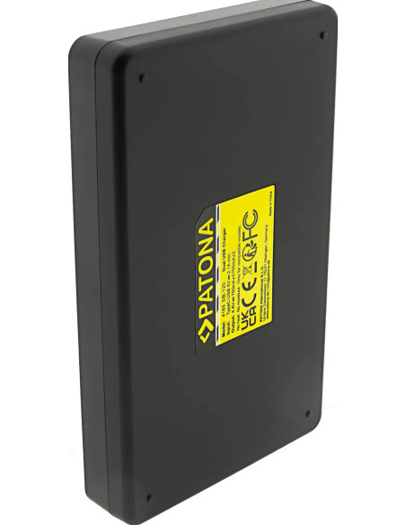 Caricabatterie doppio per Ricoh DB-120 GR IV incl. cavo USB-C