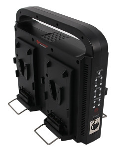 BERENSTARGH COMPACT PARALLEL 4-WAY SLIM CHARGER FOR SONY RED DSLR V-МОUNT BATTERIES WITH POWER SUPPLY FUNCTION INCL. 4-PIN XLR C