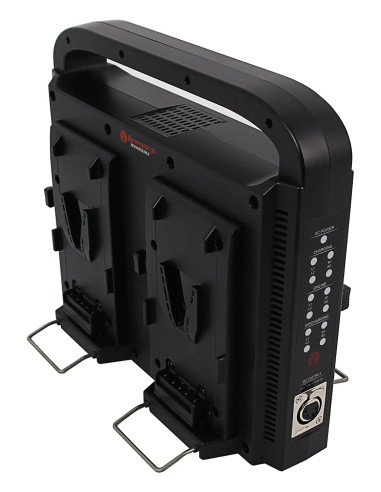 BERENSTARGH COMPACT PARALLEL 4-WAY SLIM CHARGER FOR SONY RED DSLR V-МОUNT BATTERIES WITH POWER SUPPLY FUNCTION INCL. 4-PIN XLR C