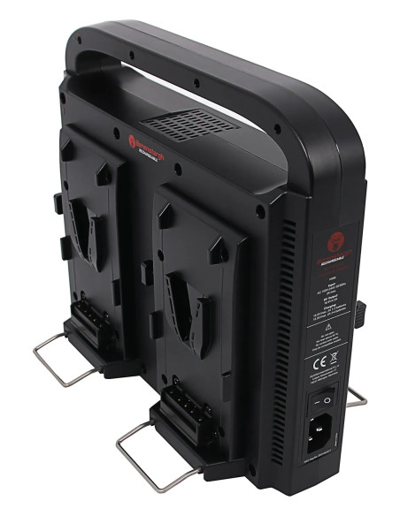 BERENSTARGH COMPACT PARALLEL 4-WAY SLIM CHARGER FOR SONY RED DSLR V-МОUNT BATTERIES WITH POWER SUPPLY FUNCTION INCL. 4-PIN XLR C