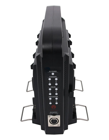 BERENSTARGH COMPACT PARALLEL 4-WAY SLIM CHARGER FOR SONY RED DSLR V-МОUNT BATTERIES WITH POWER SUPPLY FUNCTION INCL. 4-PIN XLR C