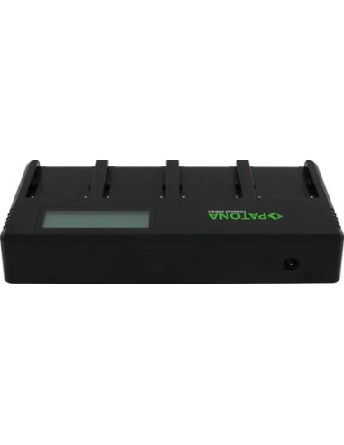 Patona Premium Caricabatterie Veloce 4 Slot per Batterie Serie Sony F