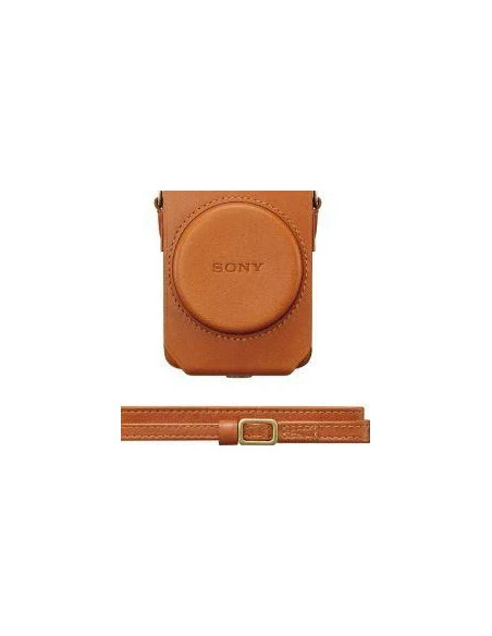 LCS-RXG Custodia Morbida in Pelle per Fotocamere serie RX100 Marrone