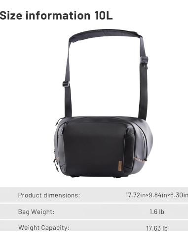 OneGo Solo Sling Bag V2 10Lt - Obsidian