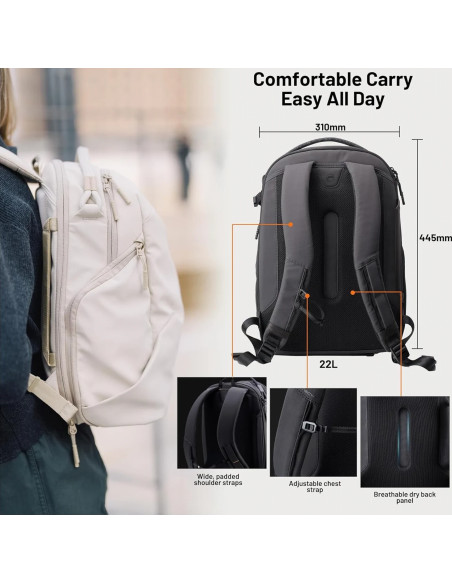 OneGo Lite Backpack Matte Black 22Lt