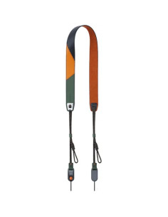 P-CB-600 CAMERA STRAP AIR PREMIUM LEATHER STYLE-SUNSET FOREST PINE