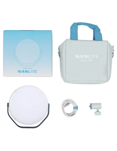 NANLITE MIRO 30C LED FULL-COLOR ROUND PANEL LIGHT MIDNIGHT BLUE
