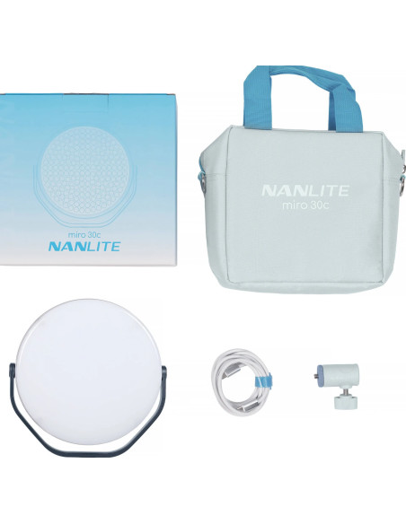 NANLITE MIRO 30C LED FULL-COLOR ROUND PANEL LIGHT MIDNIGHT BLUE