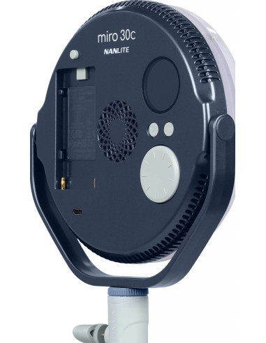 NANLITE MIRO 30C LED FULL-COLOR ROUND PANEL LIGHT MIDNIGHT BLUE